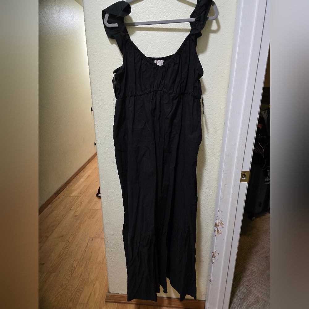 Universal Thread Black Ruffle Strap Jumpsuit